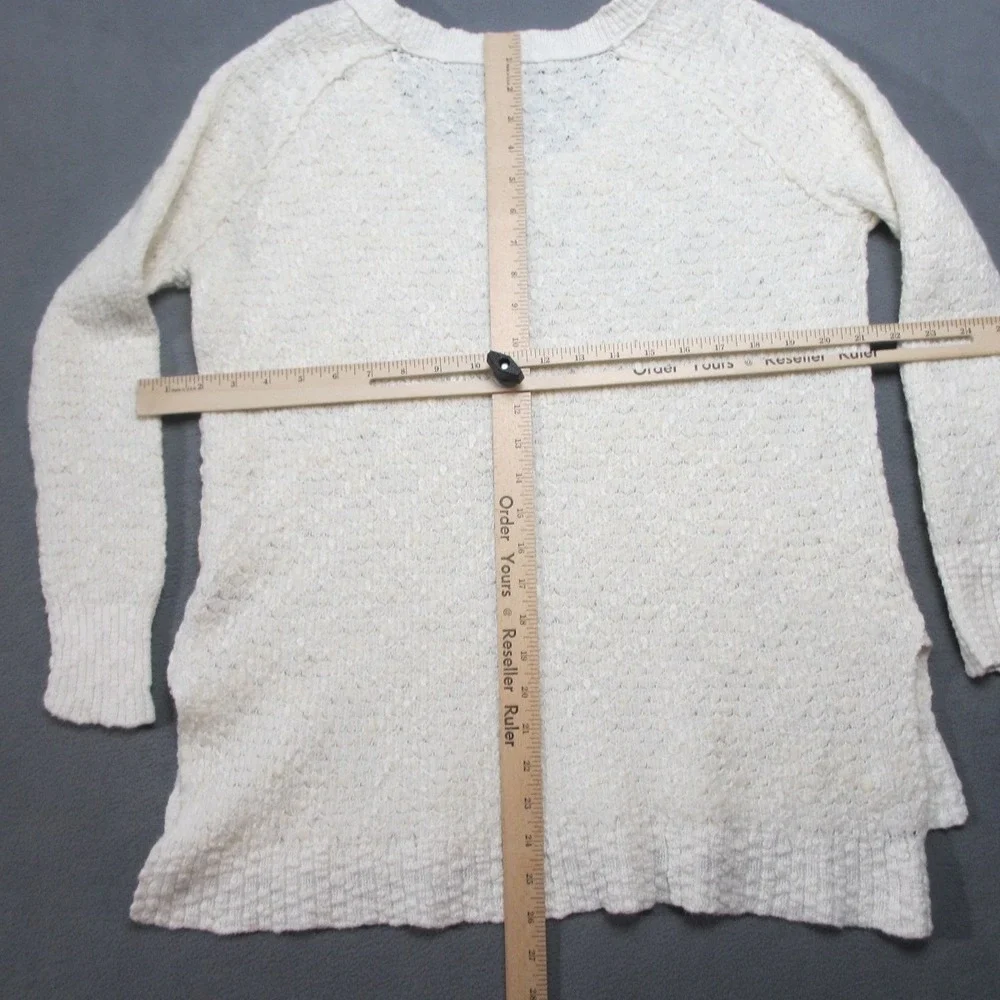 Free People Sweater Womens Medium Beige Textured Wool Popcorn Knit Pullover